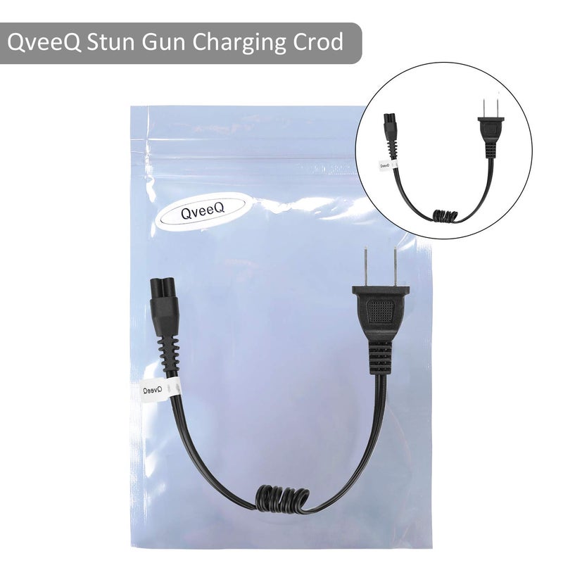 QveeQ Stun Gun Charger Cord Compatible with VTS-T03, VTS-195; Police 305, Police 928-58, Avenger, Guard Dog Security, Jolt, Stun Master and Most Other Stun Guns ï¼ˆExpandable to 12inchï¼‰ - Image 5
